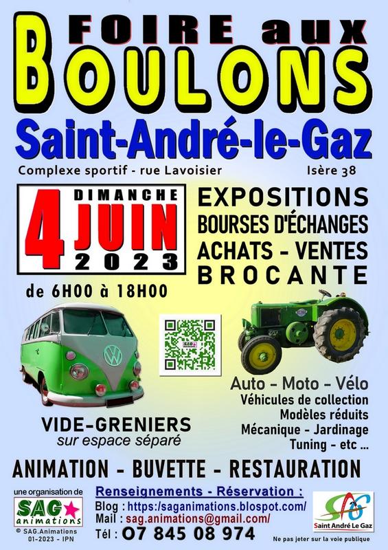 Foire aux boulons à Saint-André-le-Gaz - Dimanche 5 juin 2023